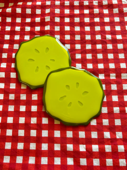 pickle coaster